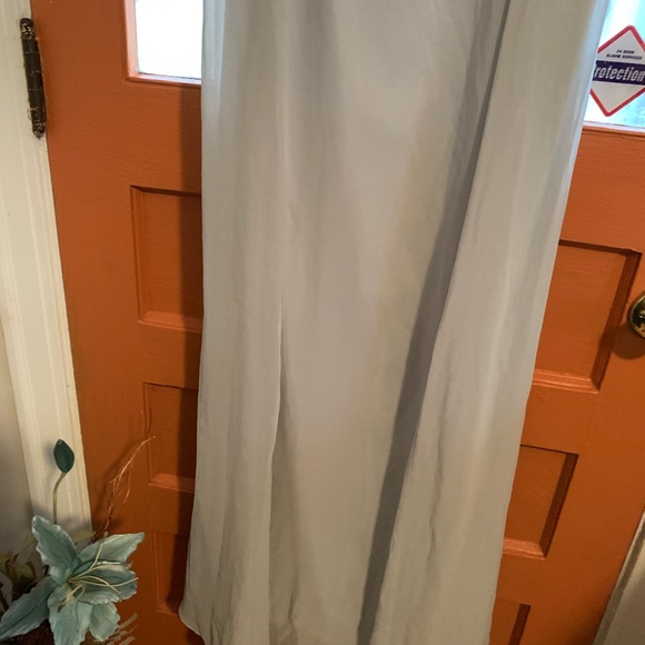 Anthropology BHLDN soft grey elegant  Chiffon dress NWT S 16 - Picture 10 of 16